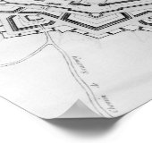 Poster Carte et fortifications de Neuf-Brisach (Coin)