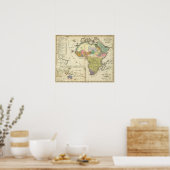 Poster Carte ethnographique de l'Afrique (Cuisine)