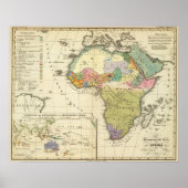 Poster Carte ethnographique de l'Afrique (Devant)