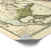 Poster Carte ethnographique de l'Amérique du Nord (Coin)