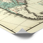 Poster Carte ethnographique de l'Amérique du Sud (Coin)