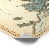 Poster carte ethnographique de l'Europe (Coin)