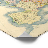 Poster Carte ethnographique de l'Europe (Coin)