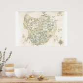 Poster Carte étiquetée de Trino (Cuisine)