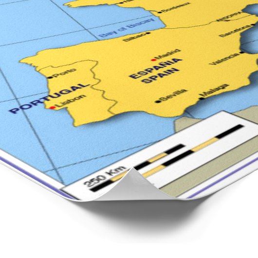 poster carte Europe (Coin)