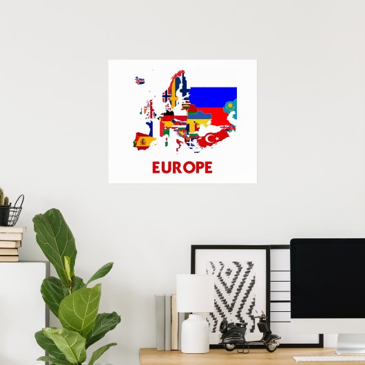 POSTER CARTE EUROPE (Bureau à domicile)