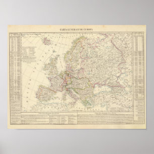 Poster Carte Europe 3