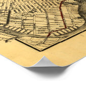 Poster Carte ferroviaire de Brooklyn 1874 (Coin)