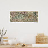 Poster Carte ferroviaire de Chesapeake & Ohio 1873 (Cuisine)