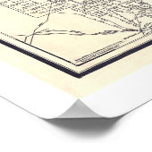 Poster Carte Ferroviaire De L'Illinois 1898 (Coin)