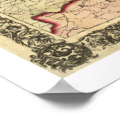 Poster Carte ferroviaire de l'Ohio 1854 (Coin)