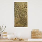 Poster Carte ferroviaire de l'Ouest et de l'Atlantique 18 (Cuisine)