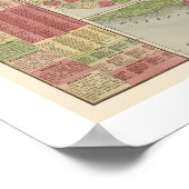 Poster Carte ferroviaire de l'Union américaine 1872 (Coin)