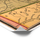 Poster Carte ferroviaire de Pennsylvanie 1874 (Coin)