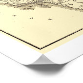 Poster Carte ferroviaire de Rock Island 1888 (Coin)