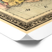 Poster Carte ferroviaire des États du Sud 1864 (Coin)