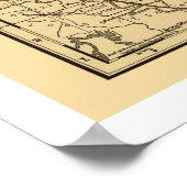 Poster Carte ferroviaire du Mississippi 1888 (Coin)