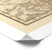 Poster Carte ferroviaire du Nouveau-Mexique 1879 (Coin)