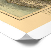 Poster Carte ferroviaire du Pacifique Nord 1871 (Coin)