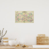 Poster Carte ferroviaire Penn (Cuisine)