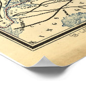 Poster Carte ferroviaire vintage du Connecticut (1893) (Coin)