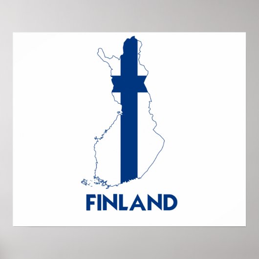 POSTER CARTE FINLANDE (Devant)