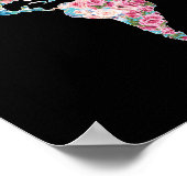 Poster Carte Floral World (Coin)
