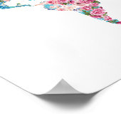 Poster Carte Floral World (Coin)