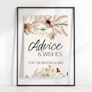 Poster Carte florale botanique vintage miniature et panne