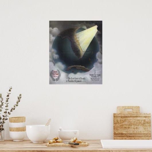 POSTER CARTE : FLORIDE, 1898 (Cuisine)