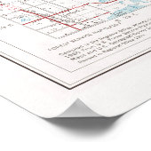 Poster Carte forestière nationale d'Ocala (1971) Floride  (Coin)