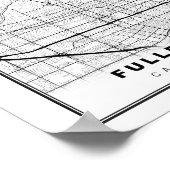 Poster Carte Fullerton (Coin)