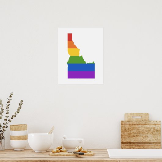 Poster Carte Gay des États-Unis | Etat de l'Idaho (Cuisine)