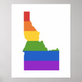Poster Carte Gay des États-Unis | Etat de l'Idaho (Devant)
