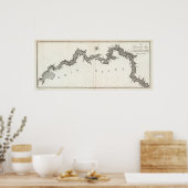 Poster Carte générale de la rivière Ohio, Plaquer le troi (Cuisine)