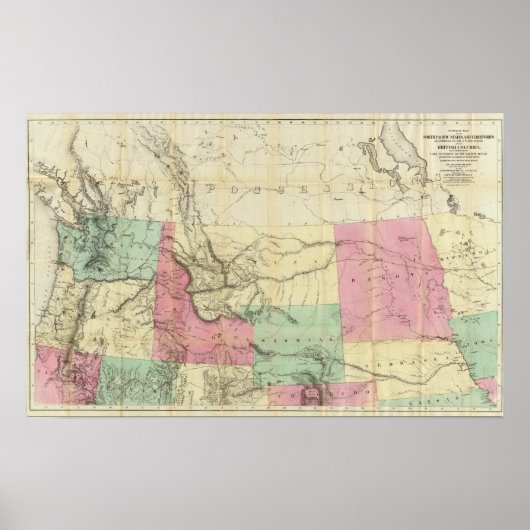 Poster Carte générale des États du Pacifique Nord (Devant)