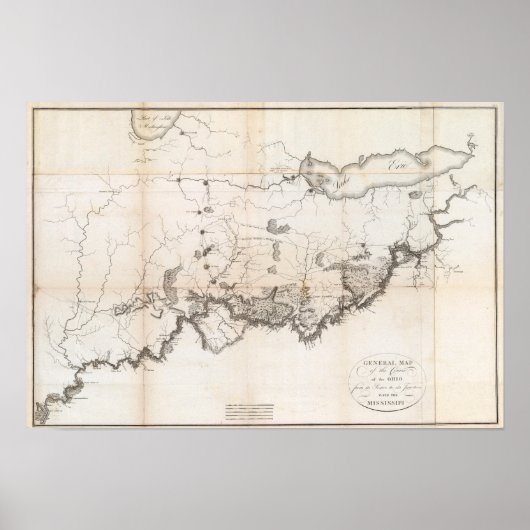 Poster Carte générale du cours de l'Ohio (Devant)