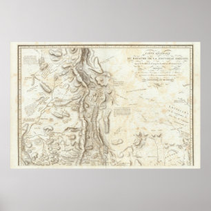 Poster Carte générale du royaume de la nouvelle Espagne