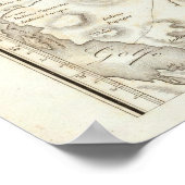 Poster Carte générale du Royaume de Nouvelle-Espagne (Coin)