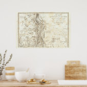 Poster Carte générale du Royaume de Nouvelle-Espagne (Cuisine)