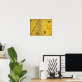 Poster Carte géographique (Bureau à domicile)