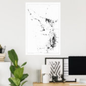 Poster Carte géographique du recensement de la mer de Sal (Bureau à domicile)