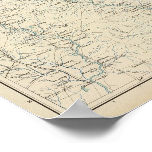 Poster Carte géographique IX (Coin)