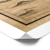 Poster Carte géographique Nicaragua 1855 (Coin)