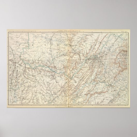 Poster Carte géographique XIV (Devant)