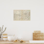 Poster Carte géographique XIV (Cuisine)