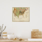Poster Carte Geol US (Cuisine)