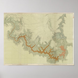 Poster Carte géologique composite du plateau de Kaibab