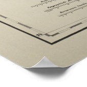 Poster Carte géologique de l'Égypte vintage (1842) (Coin)