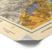 Poster Carte géologique d'Édimbourg (Coin)